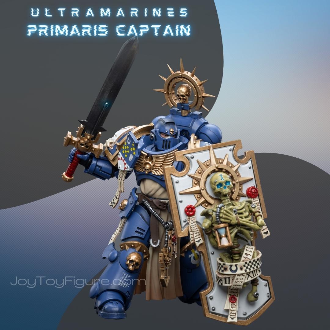 JOYTOYウォーハンマー Primaris Captain レリックシールド Ultramarines Primaris Captain with Relic Shield and Power Sword
