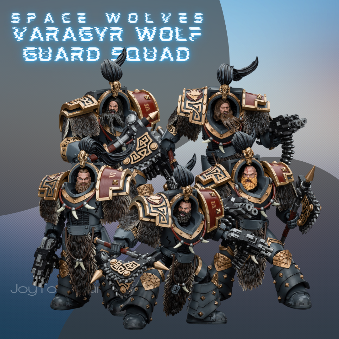 JoyToy WH40K Space Wolves Varagyr Wolf Guard Squad