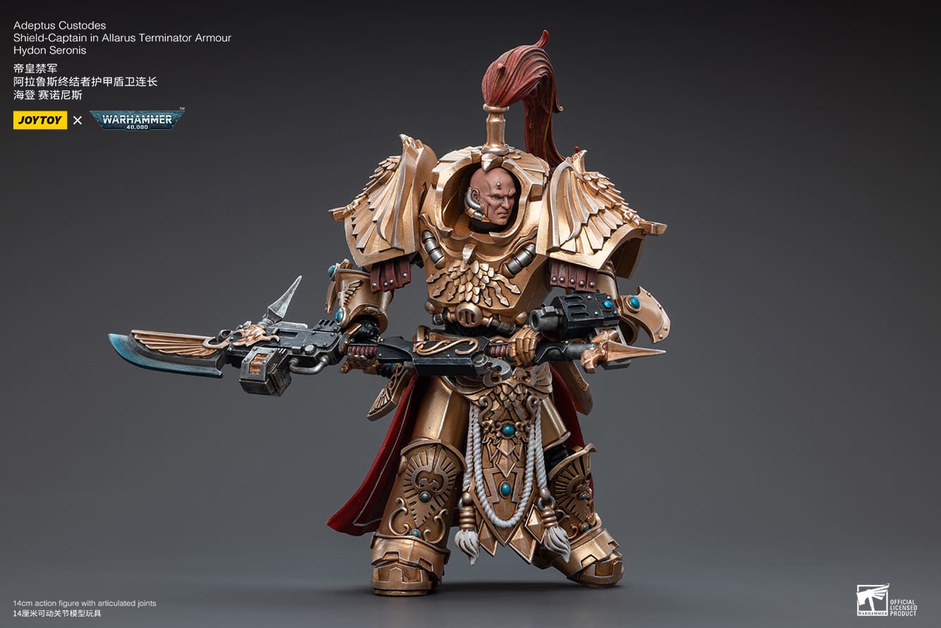 JoyToy WH40K Adeptus Custodes Shield-Captain in Allarus Terminator Armour Hydon Seronis