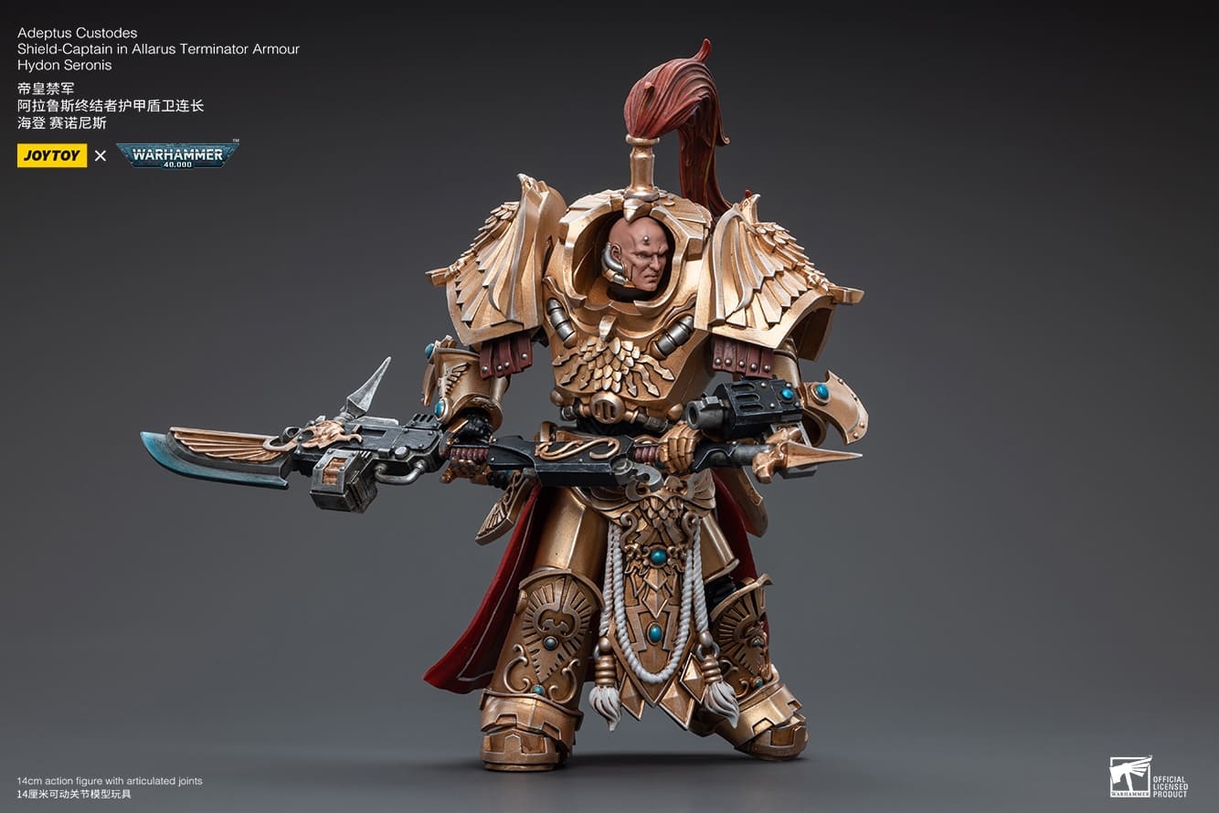 JoyToy WH40K Adeptus Custodes Shield-Captain in Allarus Terminator Armour Hydon Seronis