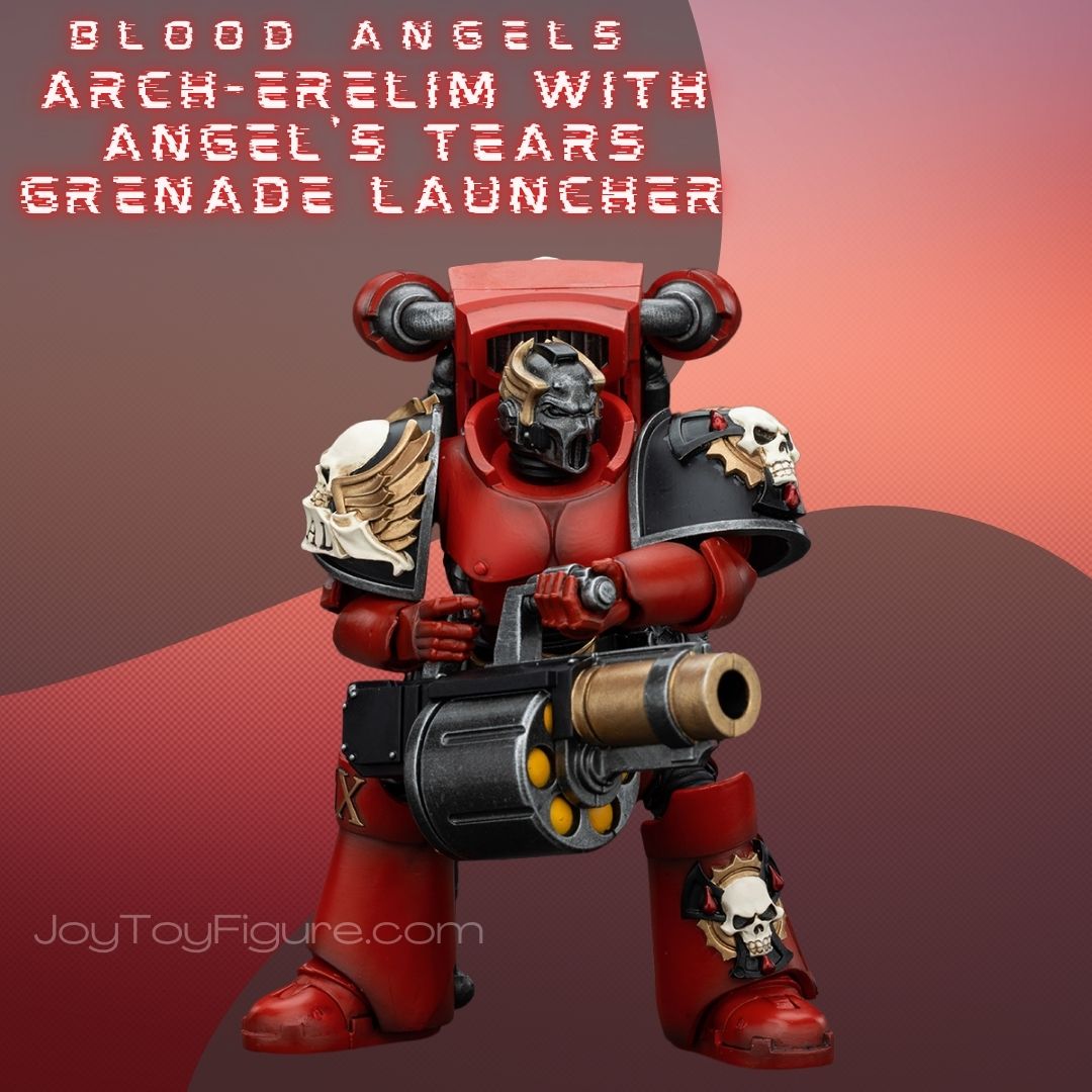 JoyToy WH40K Blood Angels Angel's Tears Squad Arch-Erelim with Angel's Tears Grenade Launcher