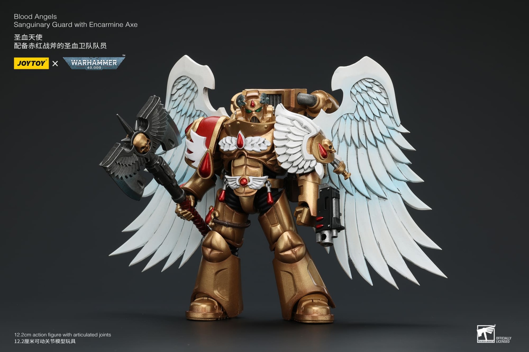 JoyToy WH40K Blood Angels Sanguinary Guard with Encarmine Axe