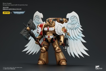 JoyToy WH40K Blood Angels Sanguinary Guard with Encarmine Axe