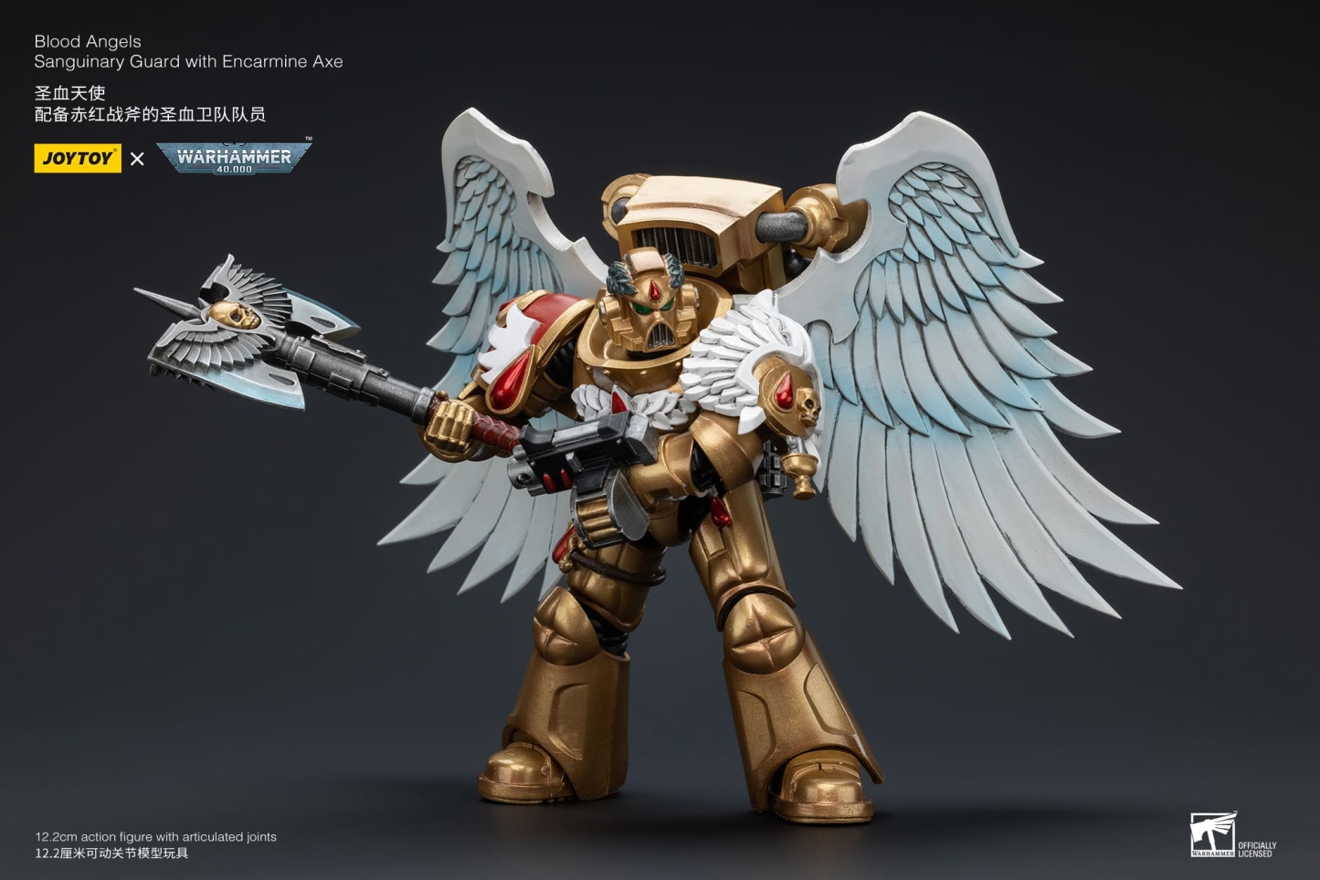JoyToy WH40K Blood Angels Sanguinary Guard with Encarmine Axe