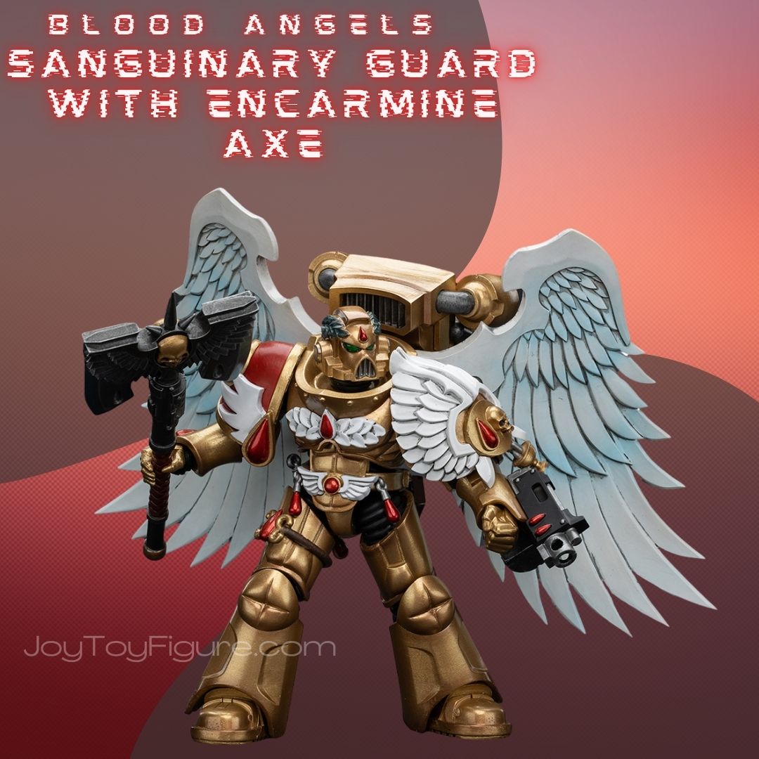 JoyToy WH40K Blood Angels Sanguinary Guard with Encarmine Axe