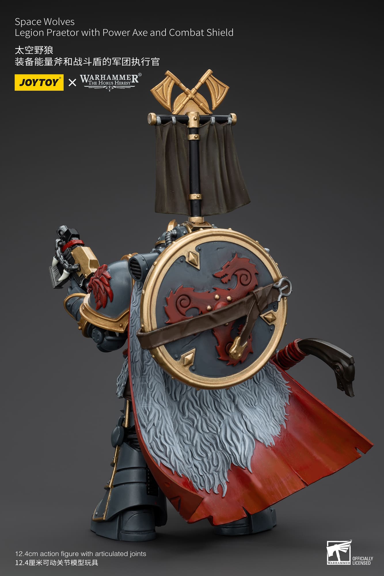 JoyToy WH40K Space Wolves Legion Praetor with Power Axe and Combat