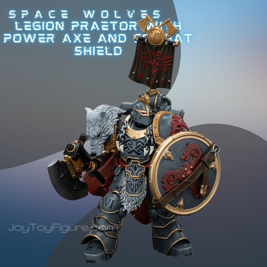 JoyToy WH40K Space Wolves Legion Praetor with Power Axe and Combat