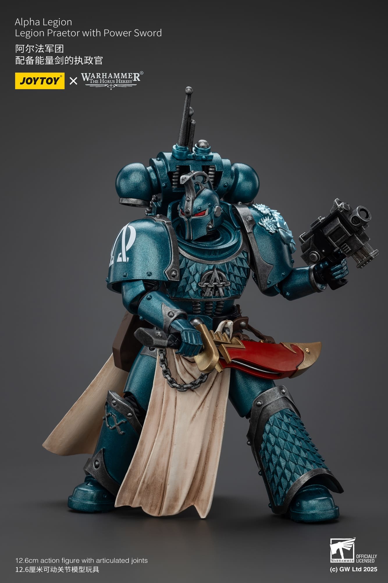 JoyToy WH40K The Horus Heresy Alpha Legion Legion Praetor with Power Sword