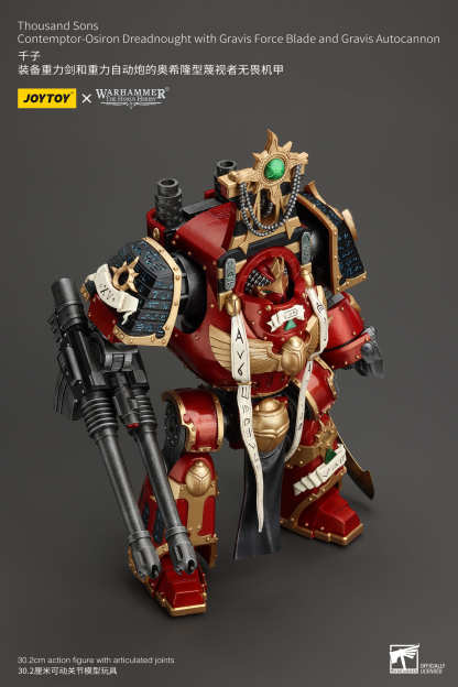 JoyToy WH40K Thousand Sons Contemptor-Osiron Dreadnought With Gravis Force Blade And Gravis Autocannon