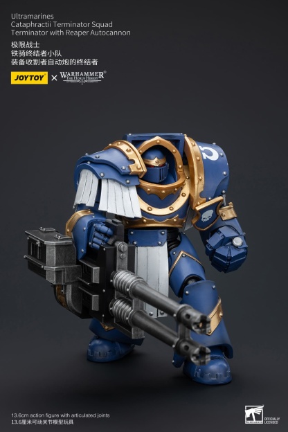 JoyToy WH40K Ultramarines Cataphractii Terminator Squad Terminator with Reaper Autocannon
