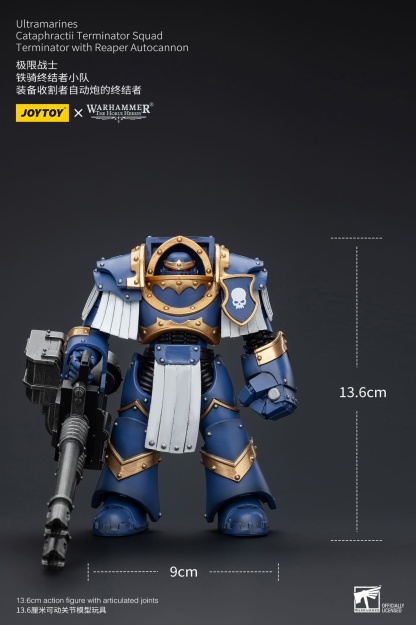 JoyToy WH40K Ultramarines Cataphractii Terminator Squad Terminator with Reaper Autocannon