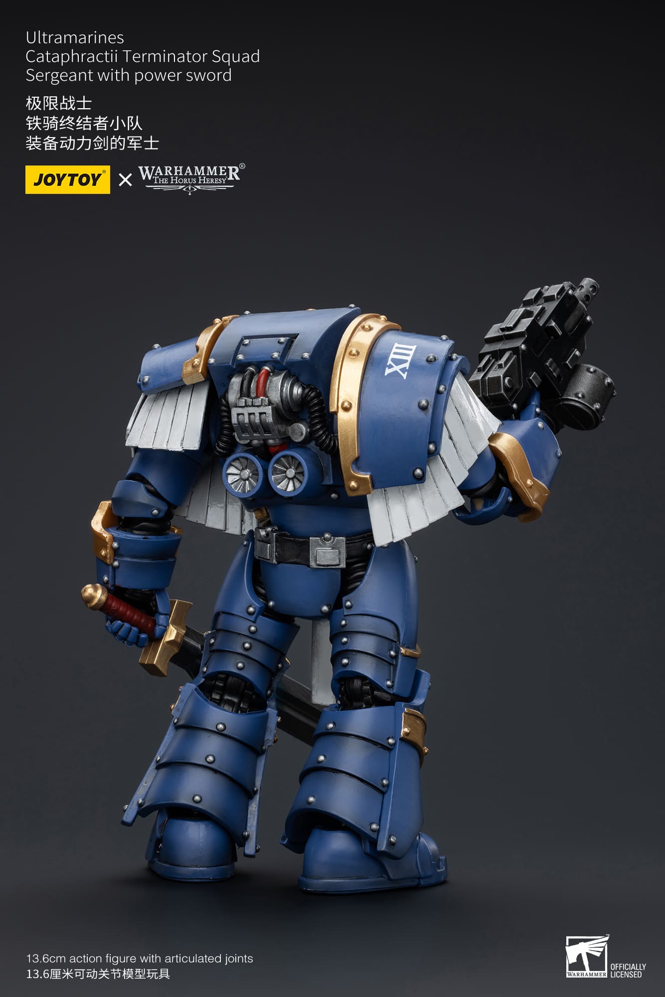 JoyToy WH40K Ultramarines Cataphractii Terminator Squad Sergeant with Power Sword
