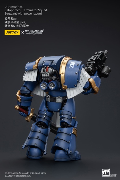 JoyToy WH40K Ultramarines Cataphractii Terminator Squad Sergeant with Power Sword