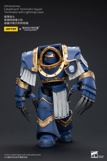 JoyToy WH40K Ultramarines Cataphractii Terminator Squad Terminator with Lightning Claws