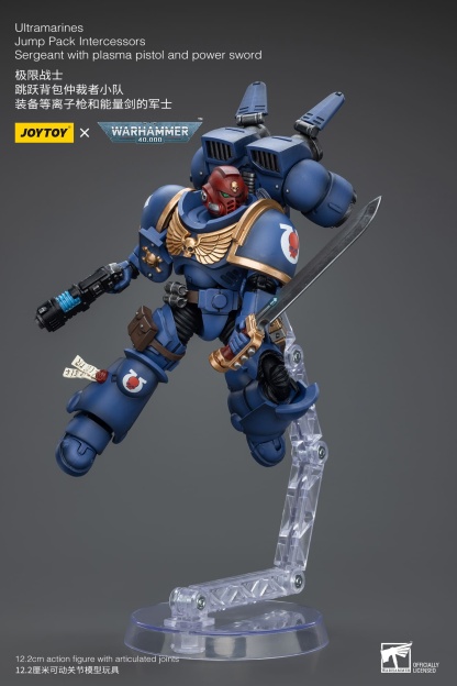 JoyToy WH40K Ultramarines Jump Pack Intercessors Sergeant With Plasma Pistol And Power Sword