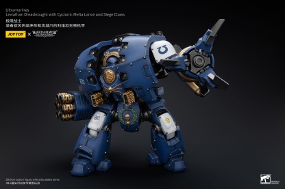 JoyToy WH40K Ultramarines Leviathan Dreadnought with Cyclonic Melta Lance And Siege Claws