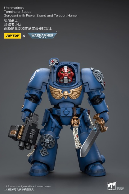 JoyToy WH40K Ultramarines Terminator Squad Sergeant with Power Sword and Teleport Homer