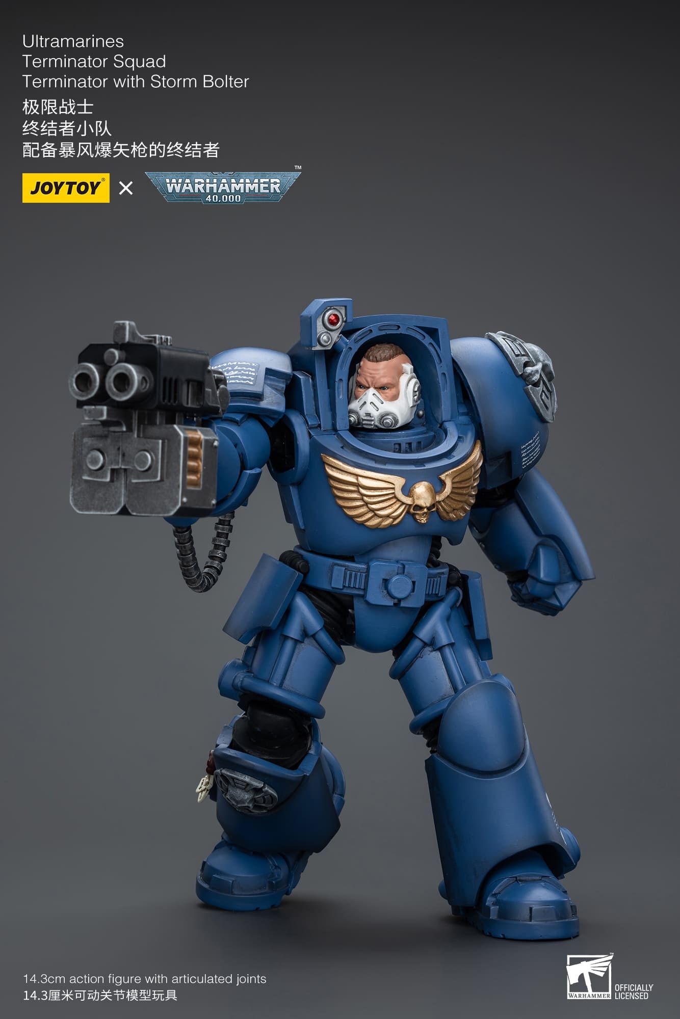 JoyToy WH40K Ultramarines Terminator Squad Terminator with Storm Bolter