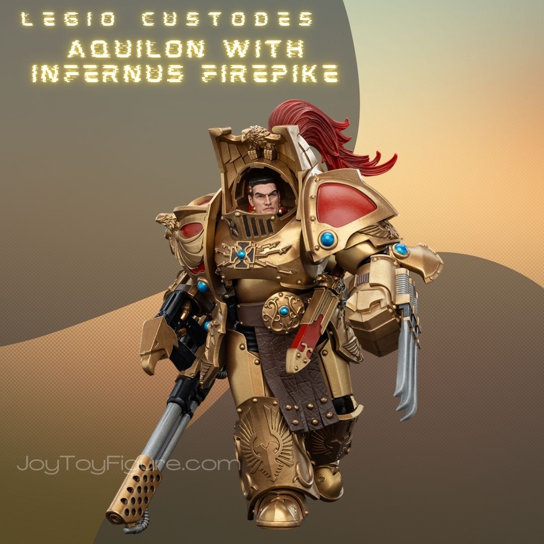JoyToy WH40K Legio Custodes Aquilon Terminator Squad Aquilon with Infernus Firepike