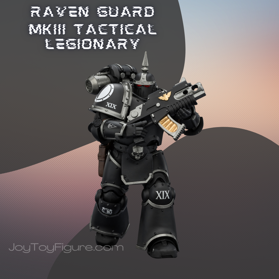 JOYTOY Warhammer 40K Astra Militarum Cadian Command Squad Veteran Sergeant With Power Fist - Figura 1/18 10,7 Cm, Multicolore