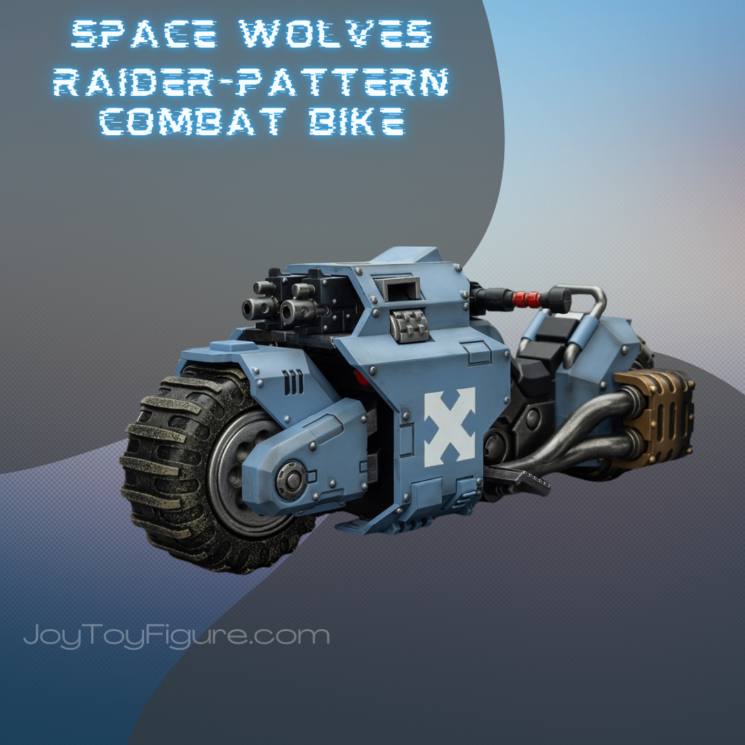 JoyToy WH40K Space Wolves Raider-pattern Combat Bike with twin-linked bolt rifles