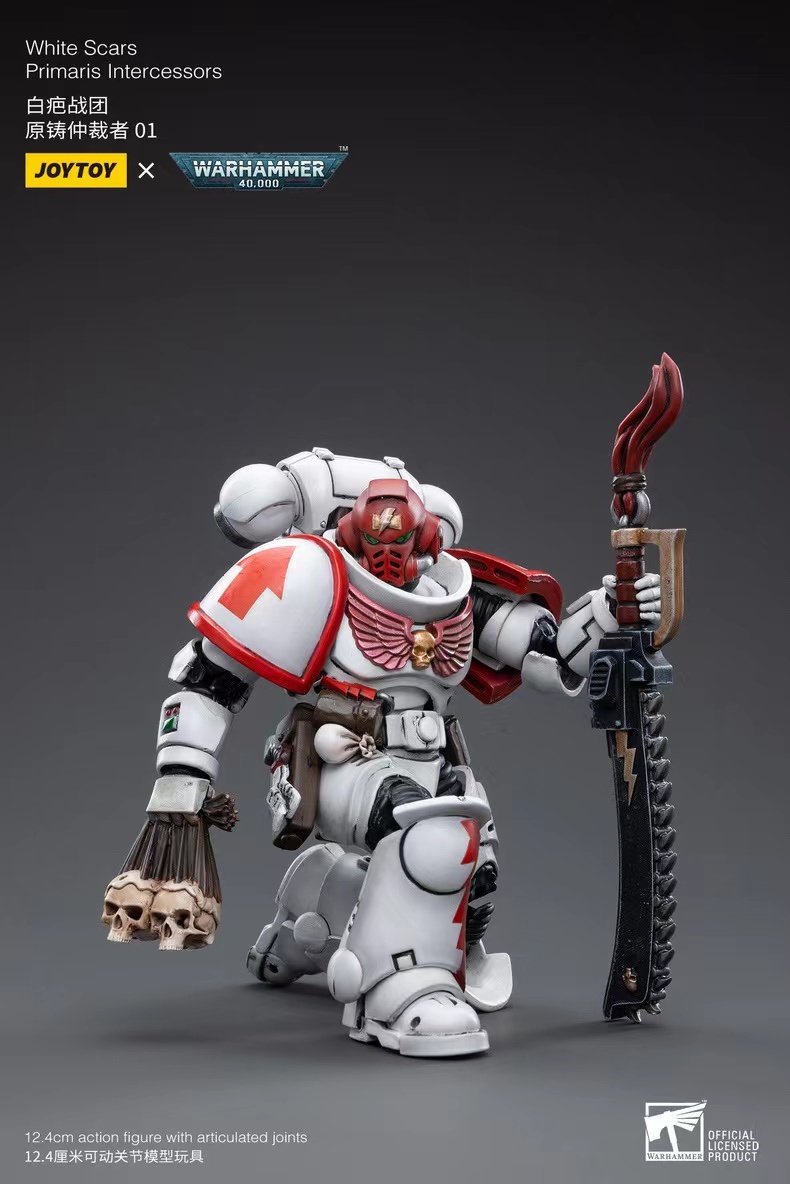 JoyToy WH40K White Scars Primaris Intercessors 01 Sergeant Tsendbaatar
