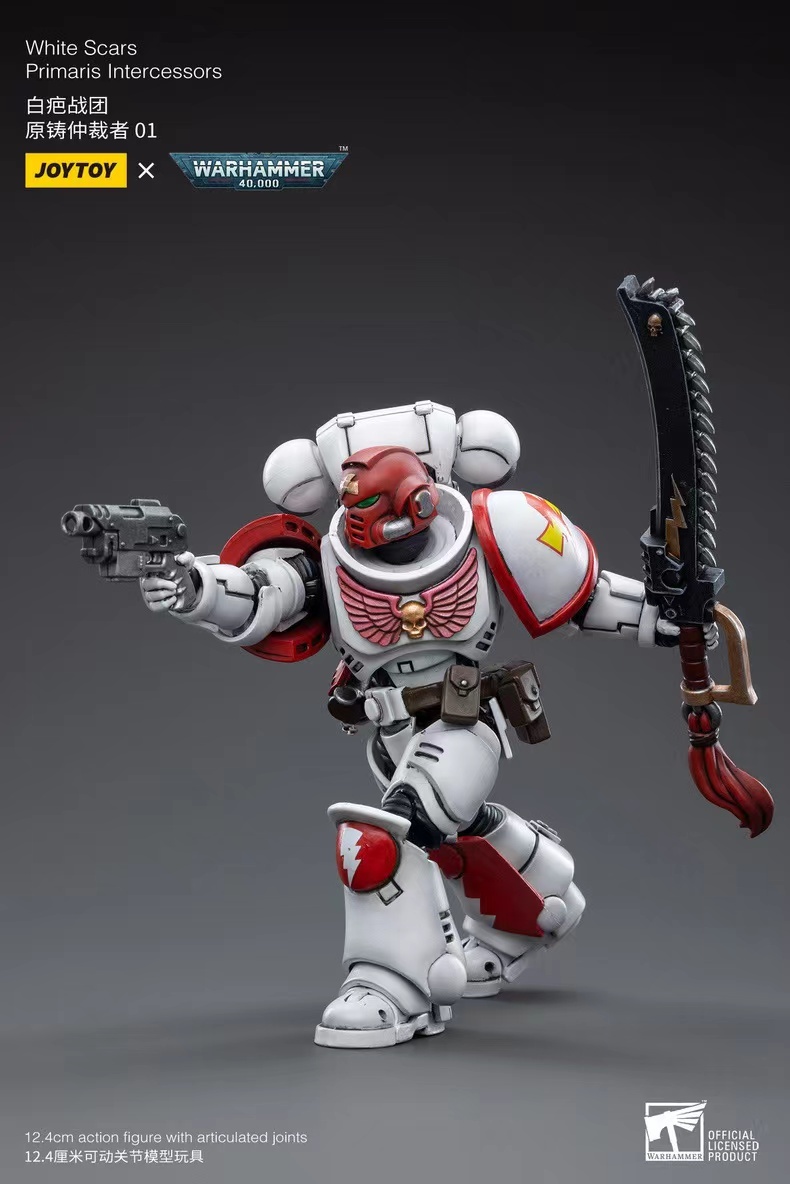 JoyToy WH40K White Scars Primaris Intercessors 01 Sergeant Tsendbaatar