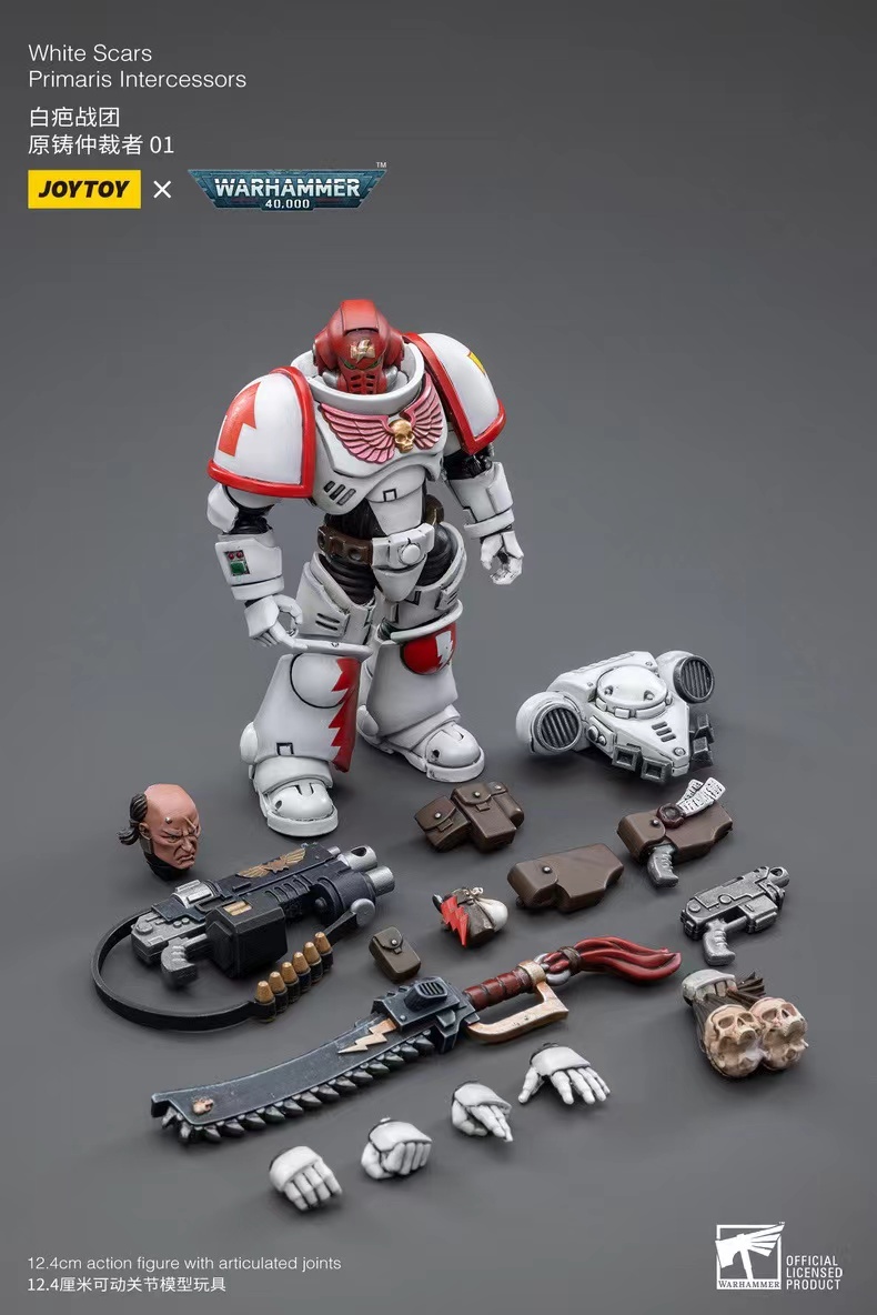JoyToy WH40K White Scars Primaris Intercessors 01 Sergeant Tsendbaatar