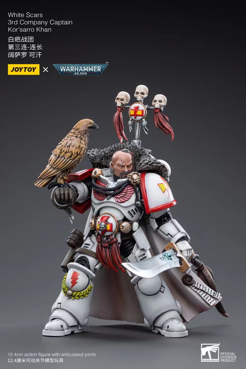 JoyToy WH40K White Scars 3rd Company Captain Kor'sarro Khan