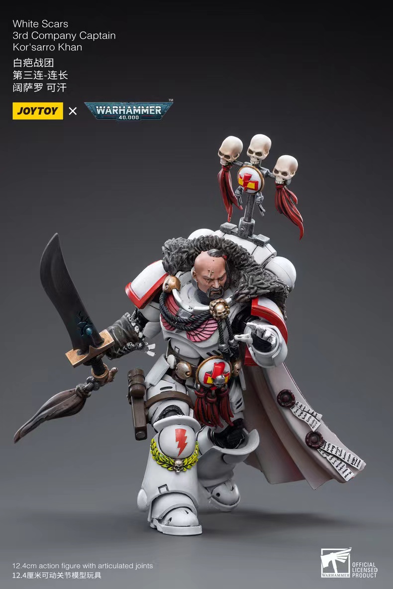 JoyToy WH40K White Scars 3rd Company Captain Kor'sarro Khan