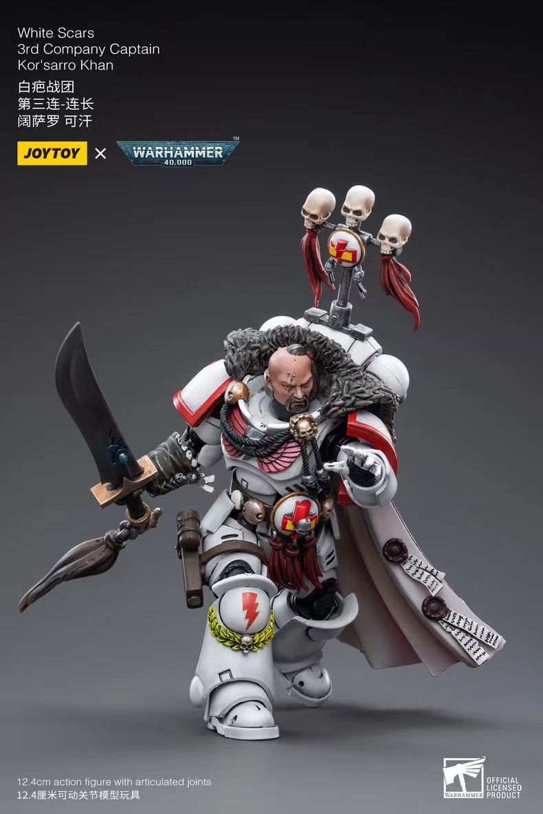 JoyToy WH40K White Scars 3rd Company Captain Kor'sarro Khan