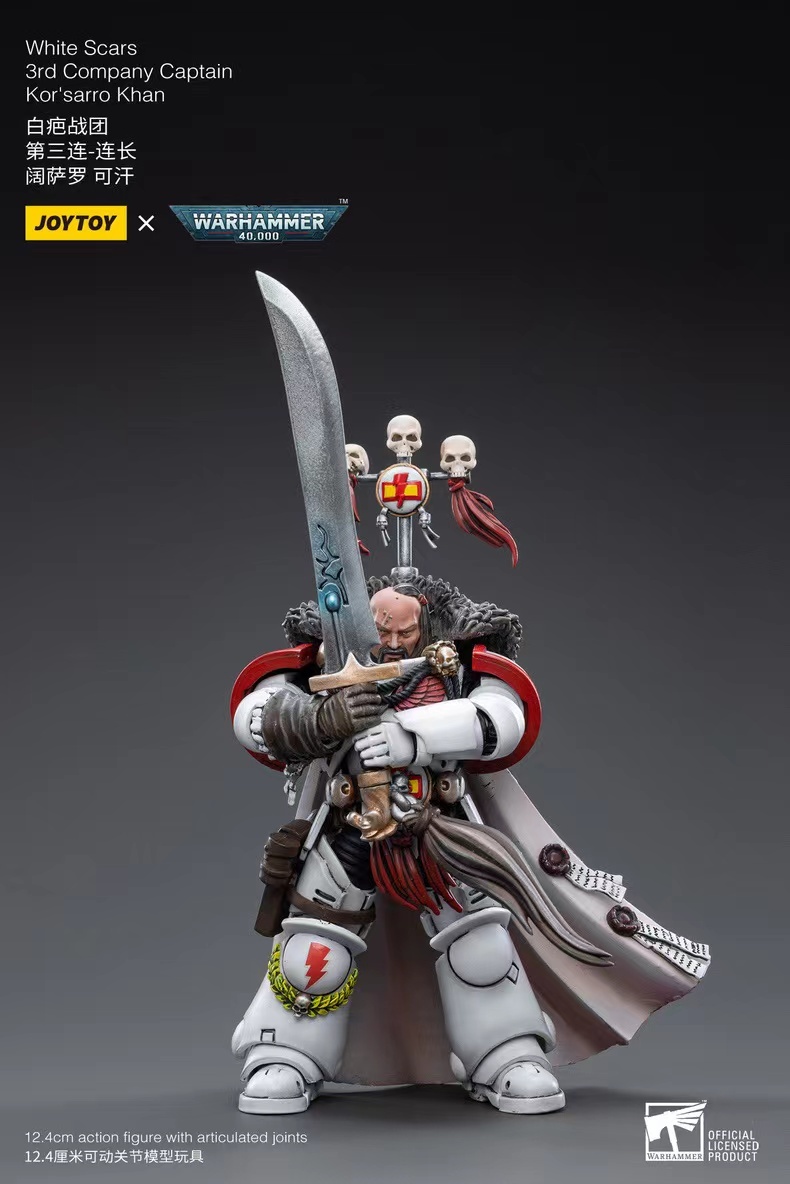 JoyToy WH40K White Scars 3rd Company Captain Kor'sarro Khan