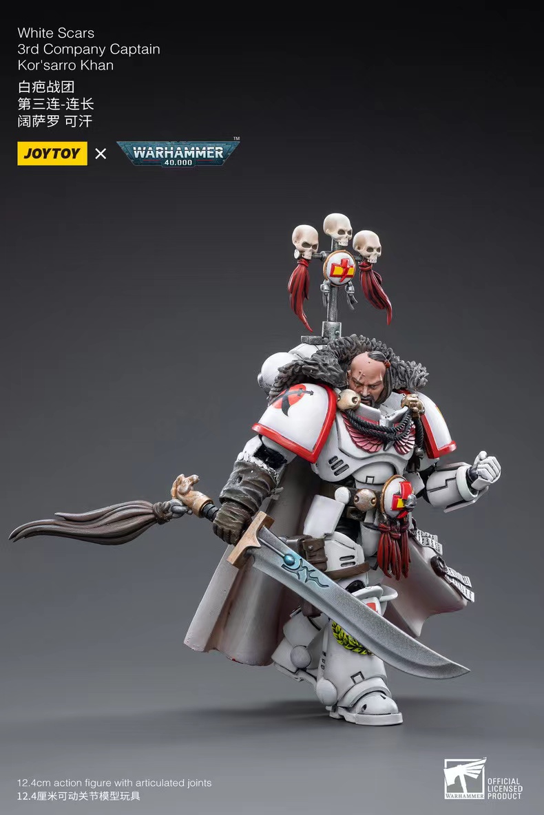 JoyToy WH40K White Scars 3rd Company Captain Kor'sarro Khan