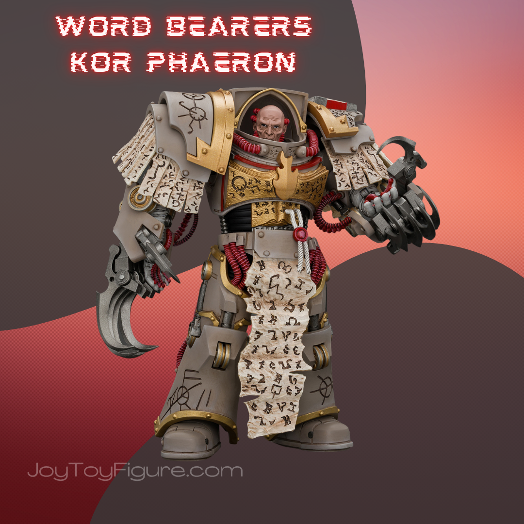 JoyToy Warhammer The Horus Heresy Chaos Space Marines Word Bearers Kor Phaeron with Patriarch's Claws