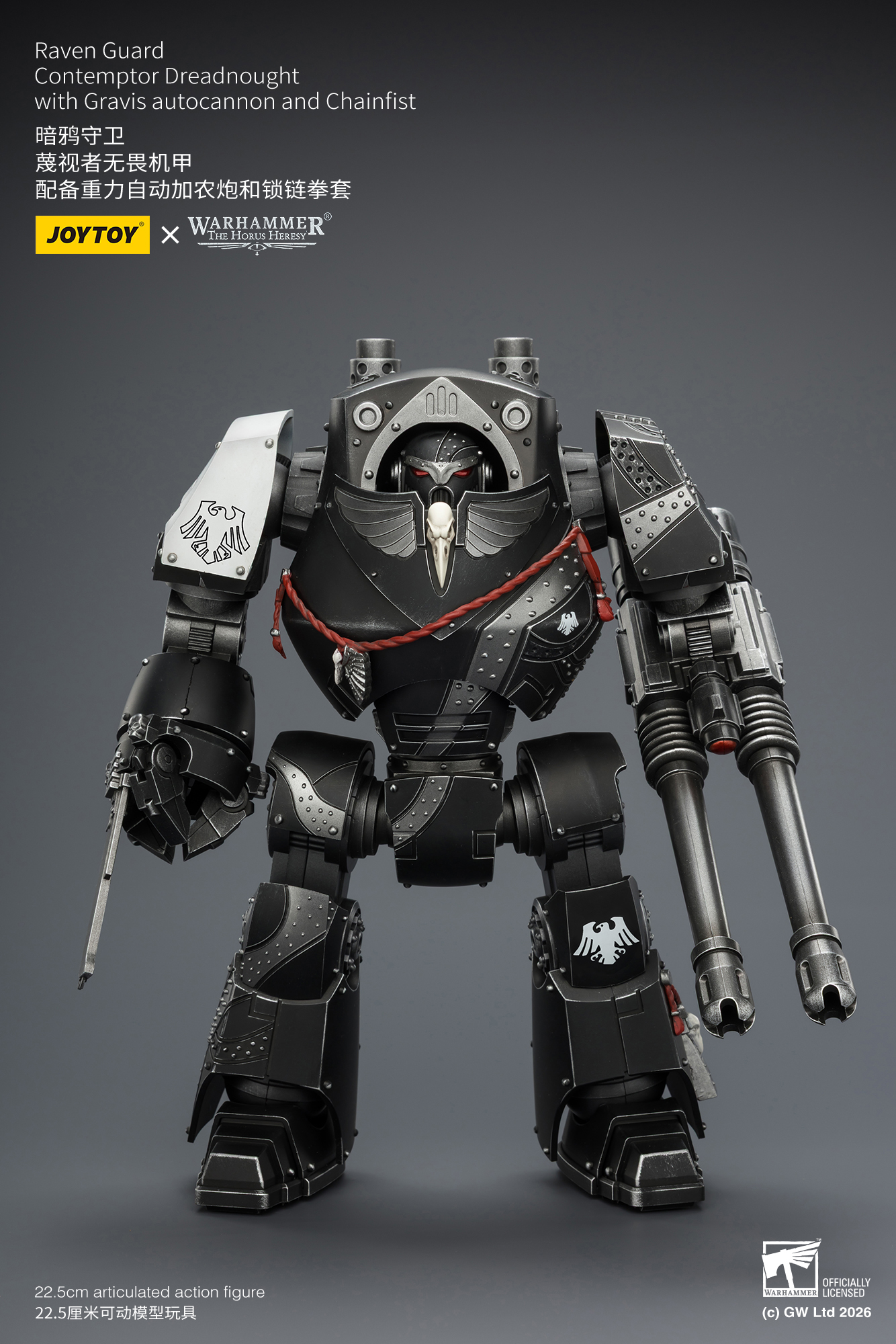 JoyToy Warhammer The Horus Heresy Raven Guard Contemptor Dreadnought with Gravis autocannon and Chainfist