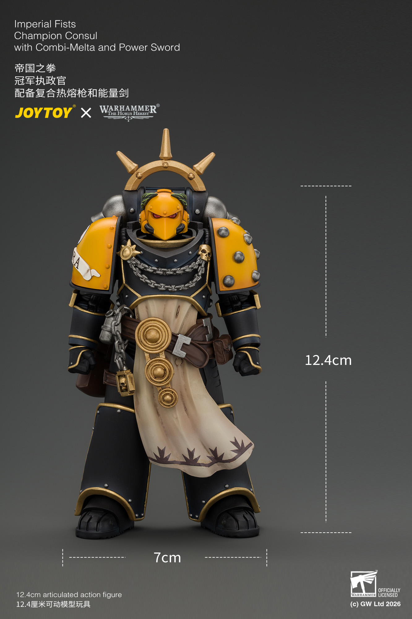 JoyToy Warhammer The Horus Heresy Imperial Fists Champion Consul with Combi-Melta and Power Sword