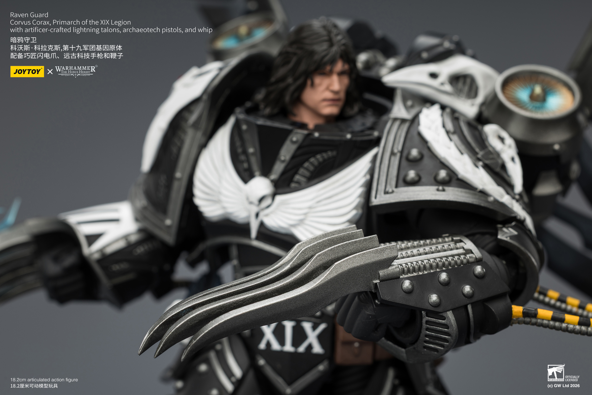 JoyToy Warhammer The Horus Heresy Raven Guard Corvus Corax, Primarch of the XIX Legion