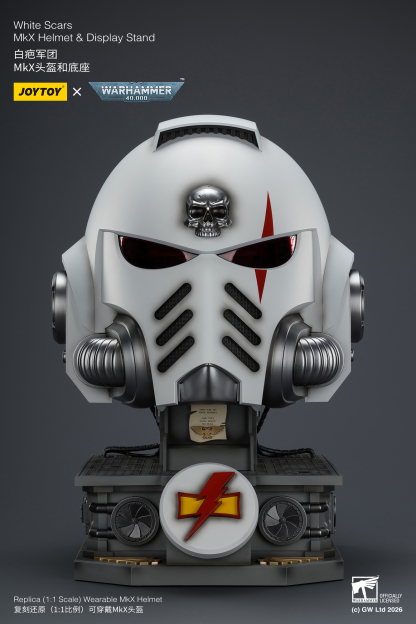 JoyToy WH40K White Scars MKX Helmet & Display Stand