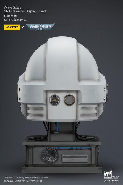 JoyToy WH40K White Scars MKX Helmet & Display Stand
