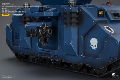 JoyToy WH40K Ultramarines Predator Destructor with turret-mounted autocannon and sponson-mounted heavy bolters