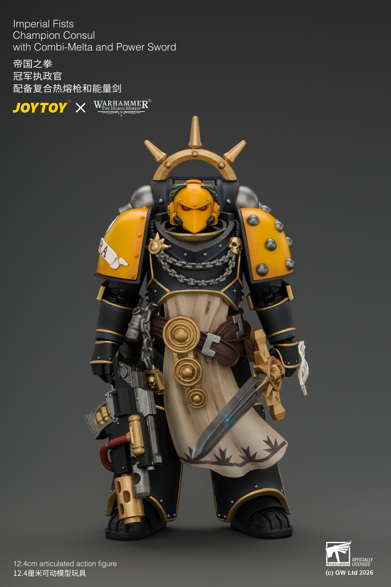 JoyToy Warhammer The Horus Heresy Imperial Fists Champion Consul with Combi-Melta and Power Sword