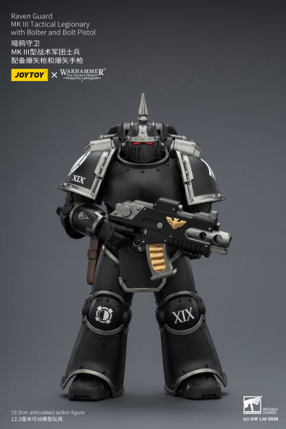 JoyToy Warhammer The Horus Heresy Raven Guard MK III Tactical Legionary with Bolter and Bolt Pistol