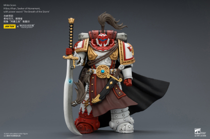 JoyToy Warhammer The Horus Heresy White Scars Hibou Khan, Seeker of Atonement with power sword "The Breath of the Storm"