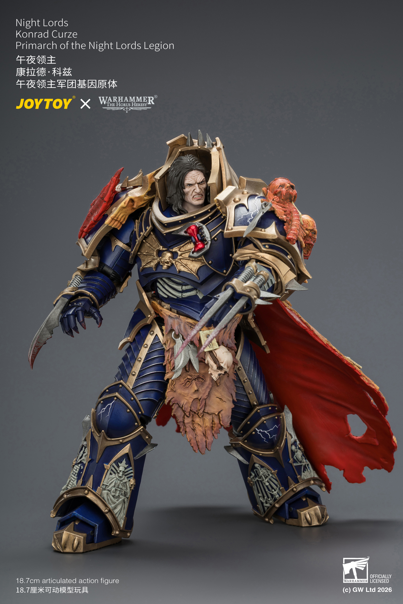 JoyToy Warhammer The Horus Heresy Night Lords Konrad Curze Primarch of the Night Lords Legion