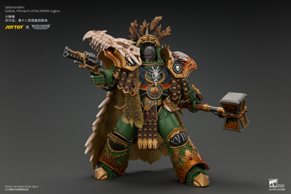 JoyToy The Horus Heresy Salamanders Vulkan, Primarch of the XVlllth Legion with Dawnbringer, The Furnace's Heart and Dragon's Breath Gauntlet