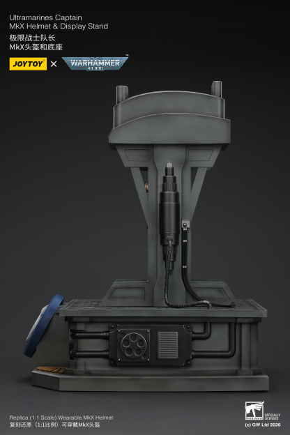 JoyToy WH40K Ultramarines Captain MKX Helmet & Display Stand