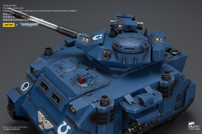 JoyToy WH40K Ultramarines Predator Destructor with turret-mounted autocannon and sponson-mounted heavy bolters