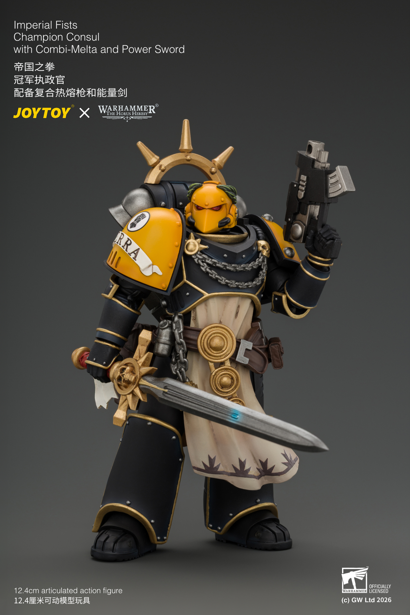 JoyToy Warhammer The Horus Heresy Imperial Fists Champion Consul with Combi-Melta and Power Sword