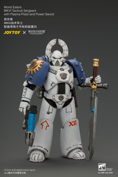 JoyToy Warhammer The Horus Heresy World Eaters MKVI Tactical Sergeant with Plasma Pistol and Power Sword