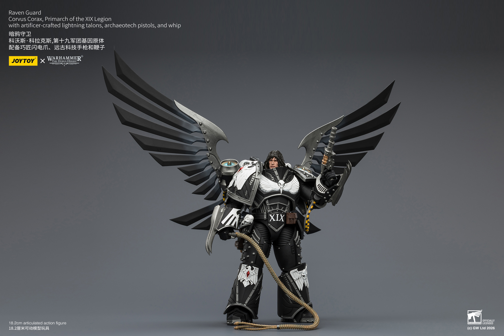 JoyToy Warhammer The Horus Heresy Raven Guard Corvus Corax, Primarch of the XIX Legion